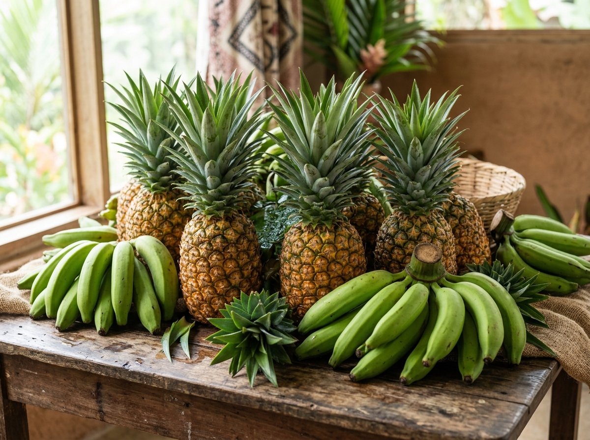 Piña y Plátano Ecuatoriano